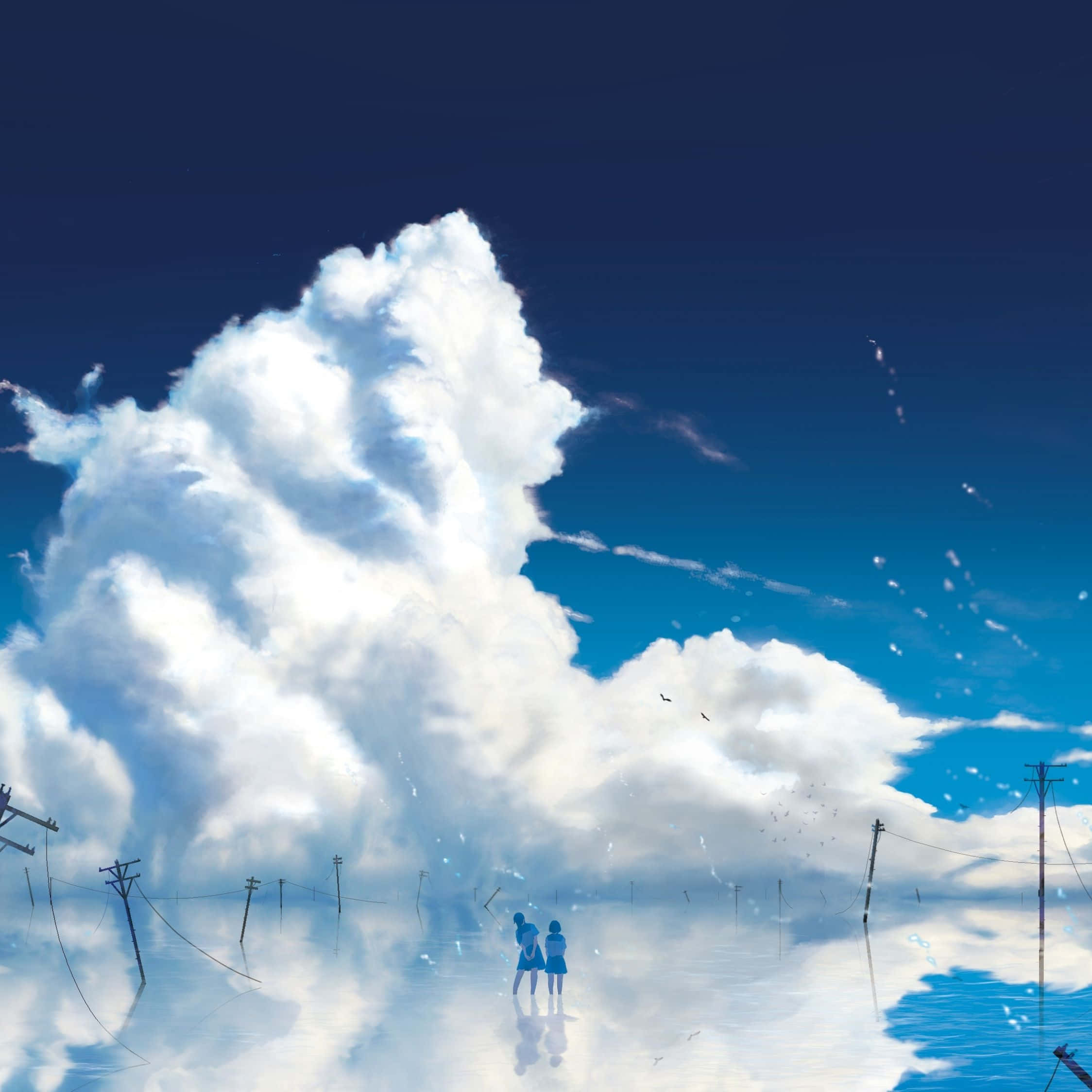4K iPad, classic anime stories, reflective surface, Full HD Desktop Wallpaper