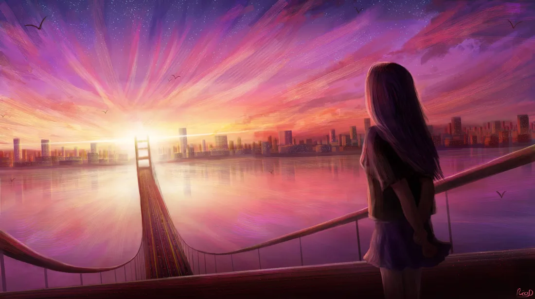 Anime Aesthetic Sunset