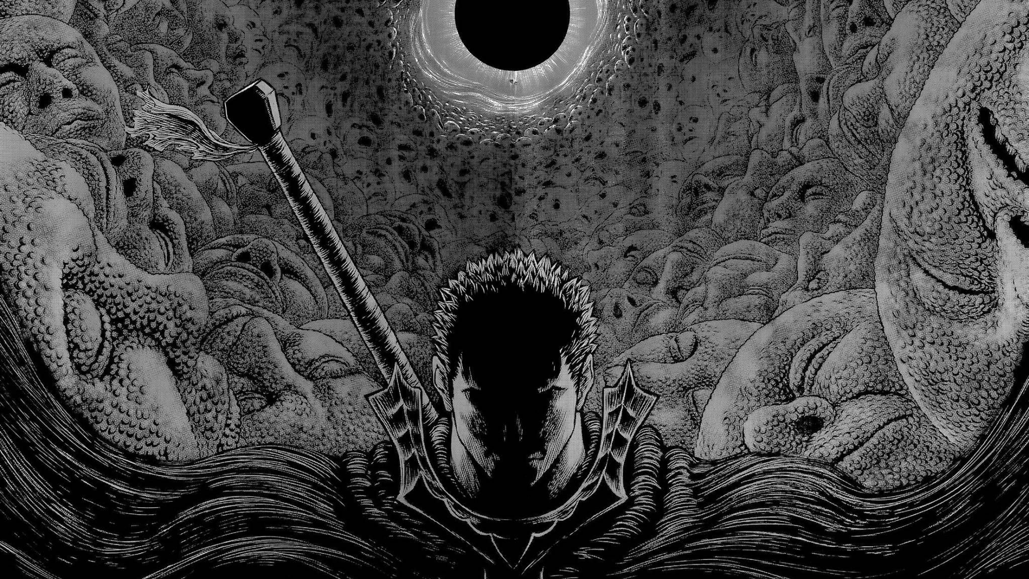 Anime Berserk, warrior, sword, Full HD Desktop Wallpaper