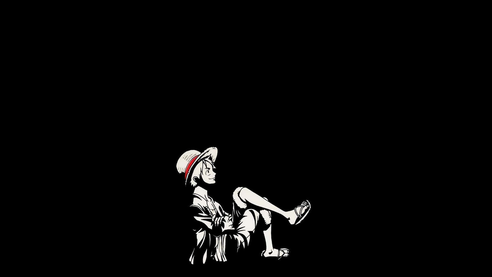 black-and-white, white line-art illustration, young boy in a hat, Full HD Desktop Wallpaper