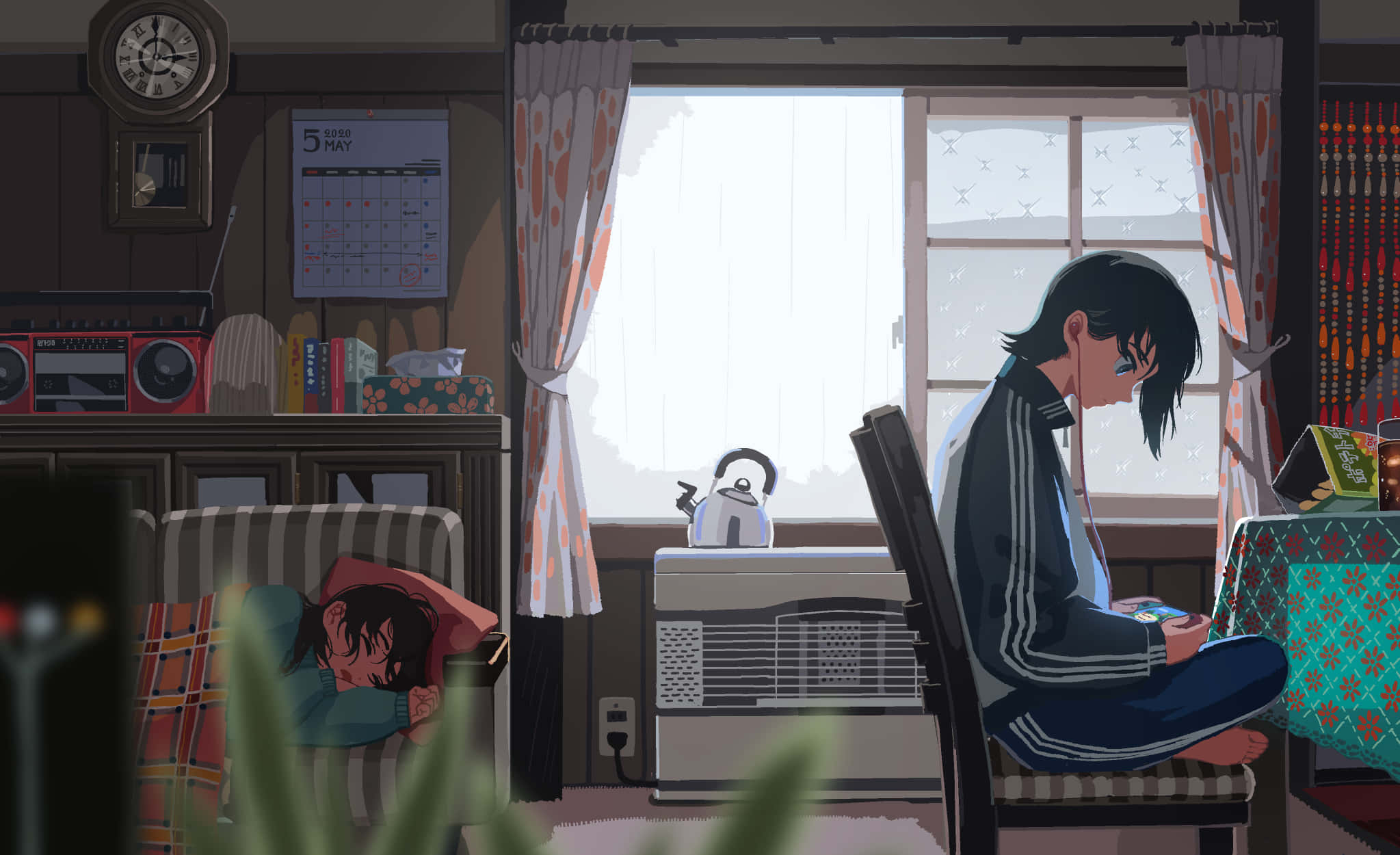 Anime Boy, Computer, Handheld Game, Full HD Desktop Wallpaper