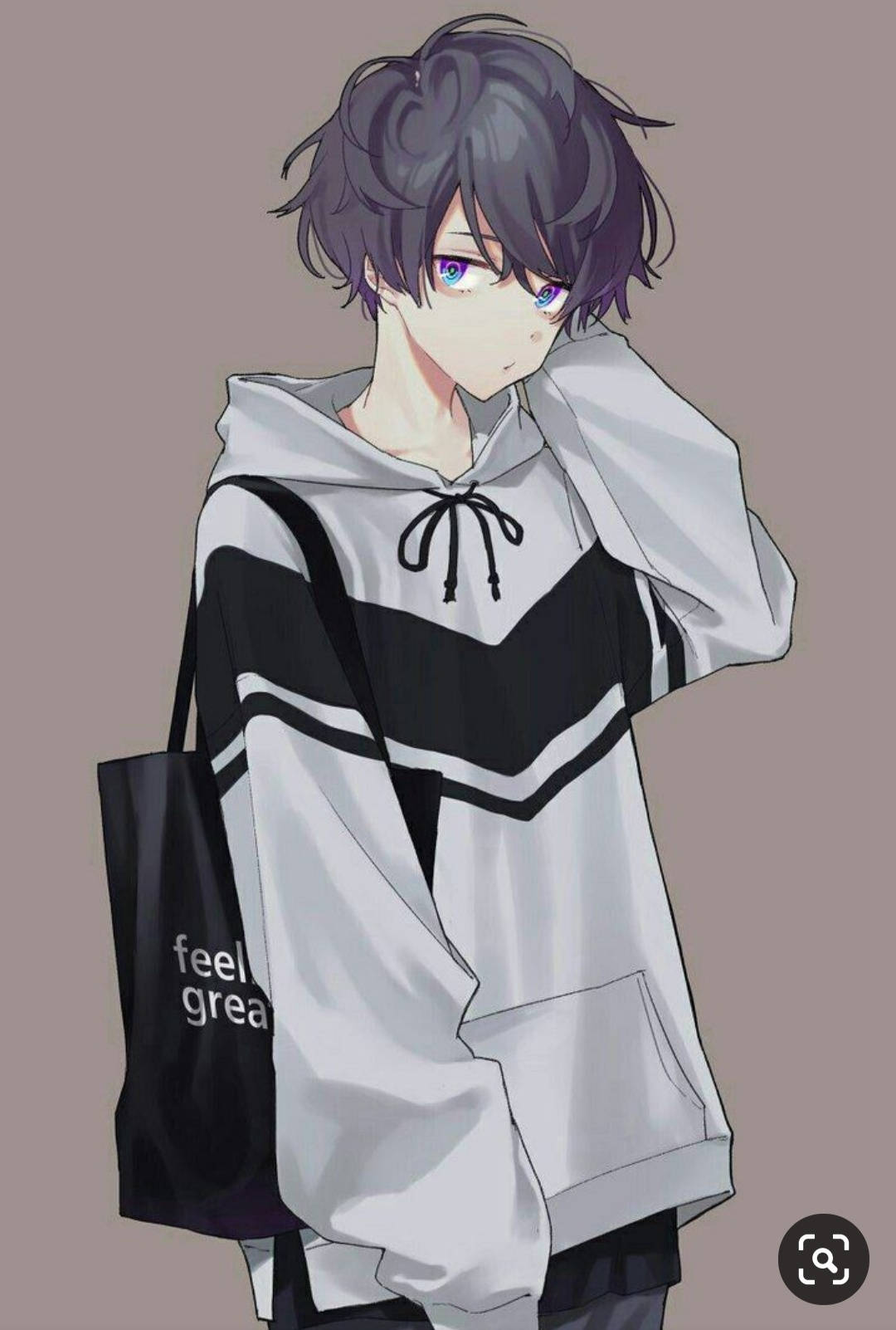 Anime Boy Dark, oversized hoodie, black and white hoodie, HD Phone Wallpaper
