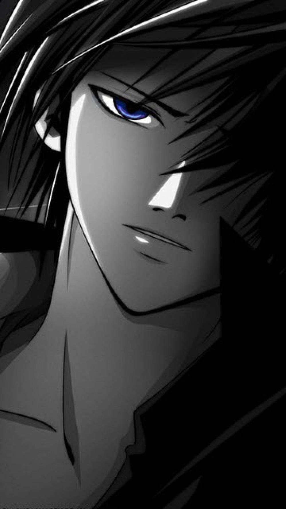 anime portrait, young man, blue eyes, HD Phone Wallpaper