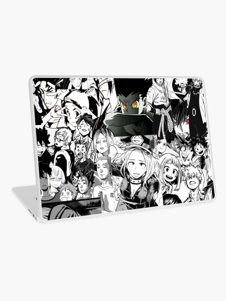 Anime Collage Aesthetic, laptop, black and white collage, SD Phone Wallpaper