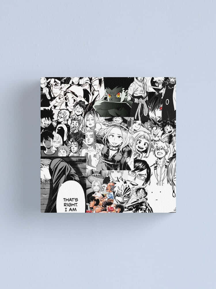 Anime Collage Aesthetic, black and white anime character collage, canvas, SD Phone Wallpaper