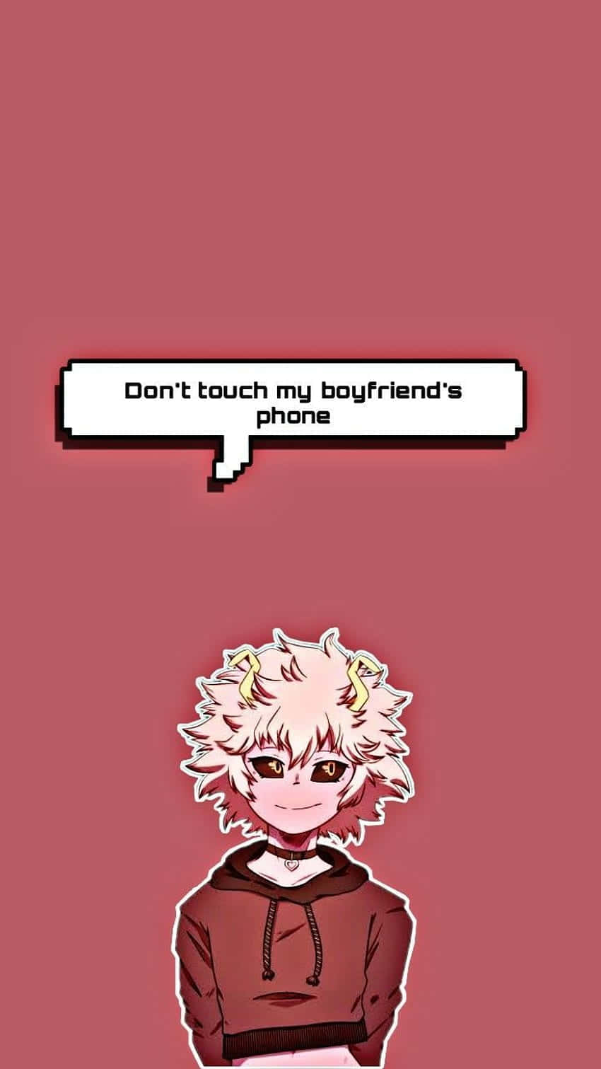 Anime Dont Touch My Phone, spiky white hair, smirk, HD Phone Wallpaper