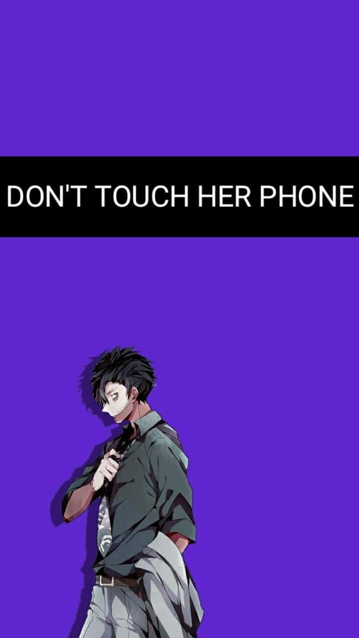 Anime Dont Touch My Phone, dark hair, serious expression, HD Phone Wallpaper