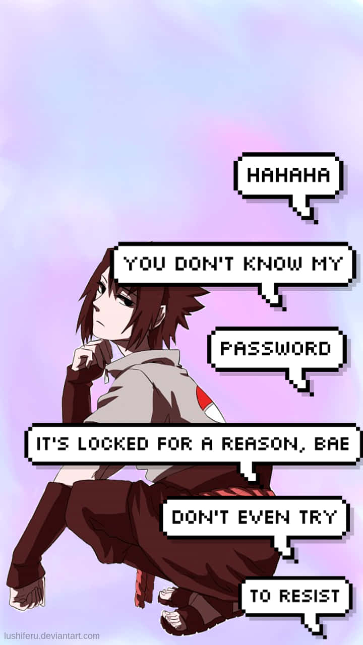 Anime Dont Touch My Phone, spiky brown hair, pastel sky, HD Phone Wallpaper