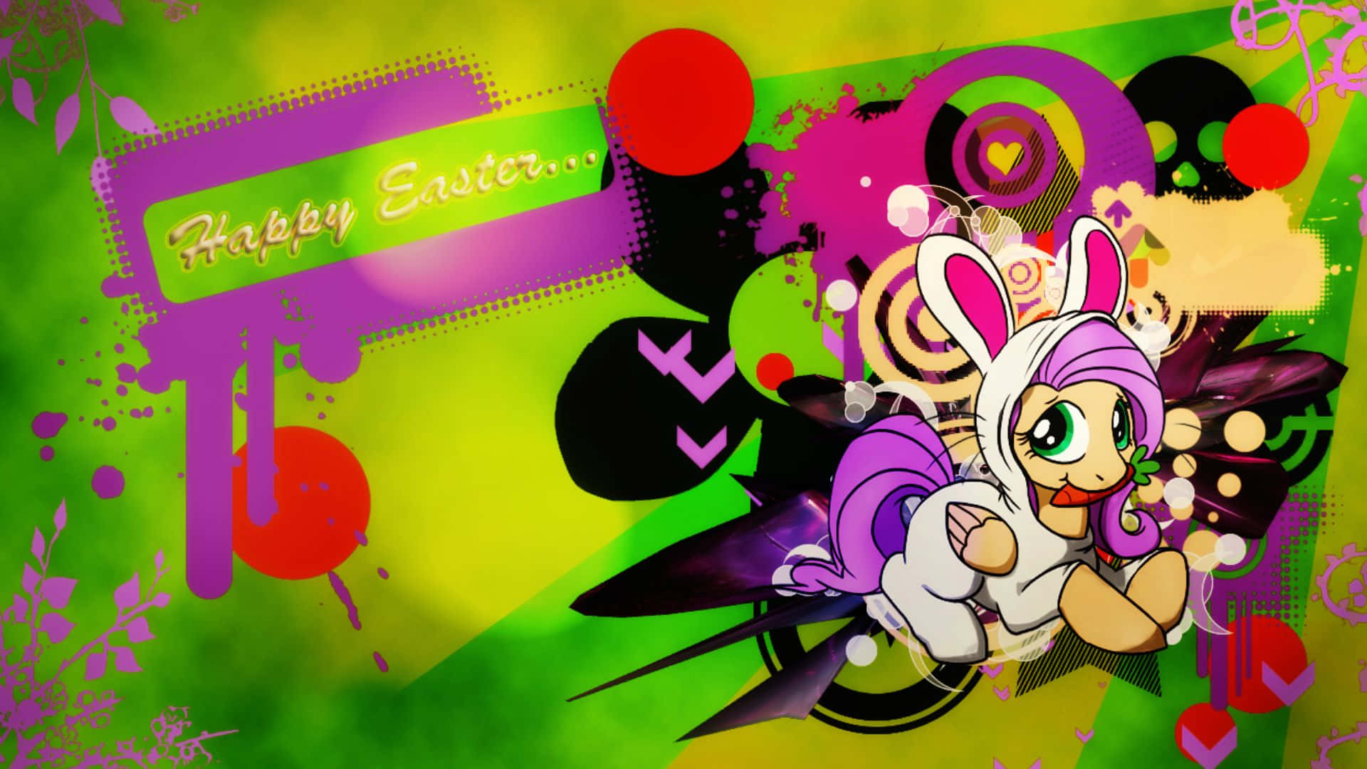 Anime Easter Bunny Costume, purple-haired pony, bunny costume, Full HD Desktop Wallpaper
