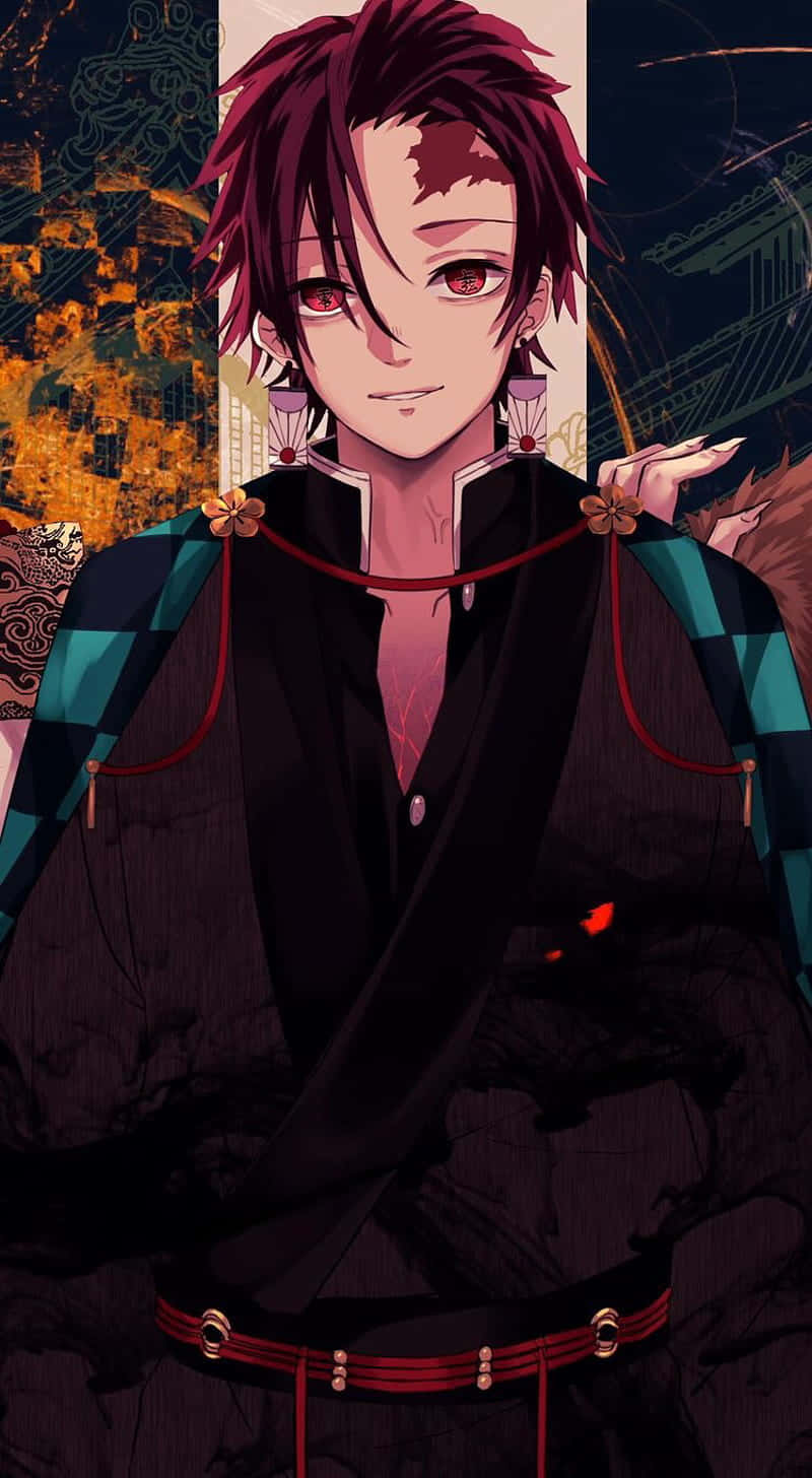 cherry blossom, pastel sky, spiky red hair, HD Phone Wallpaper