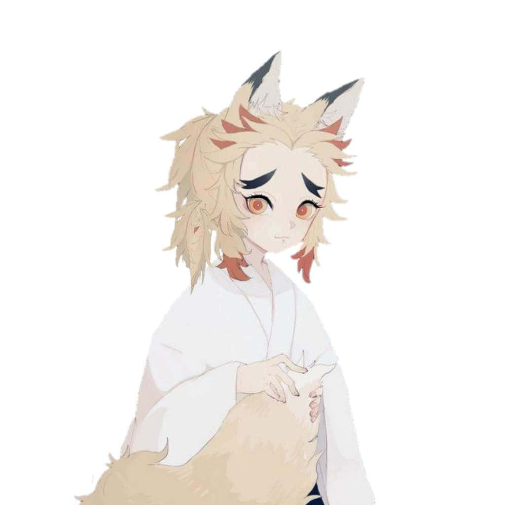 Anime Fox, fox-eared character, blonde hair, SD Desktop Wallpaper