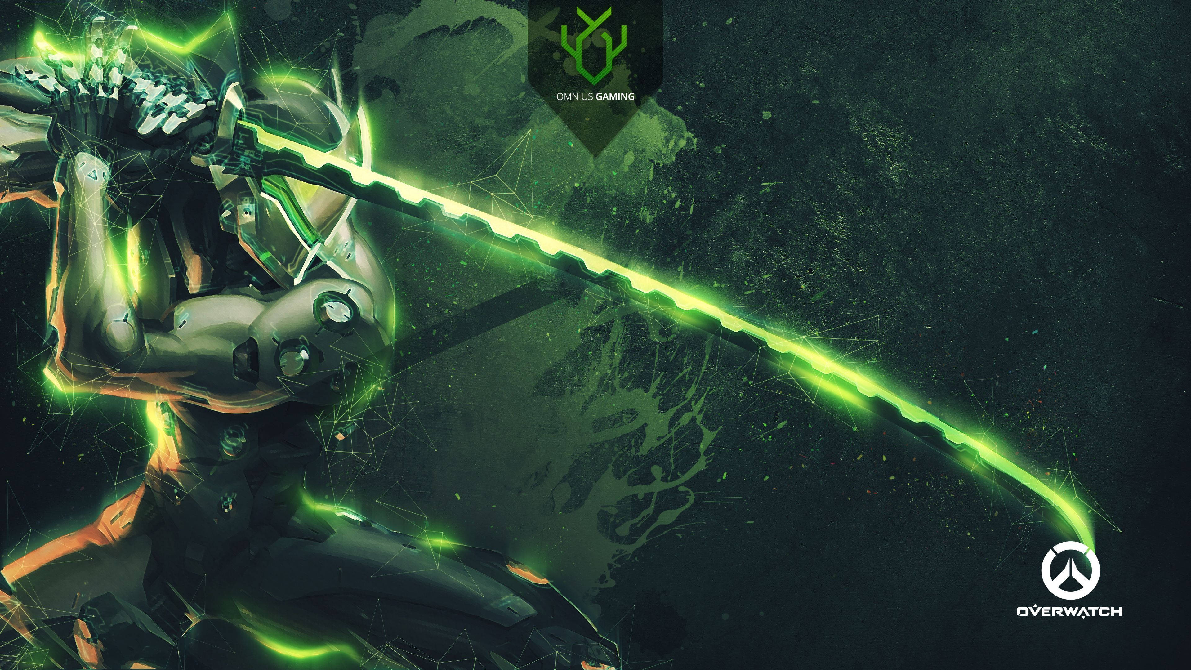 Anime Gaming, green bladed assassin, glowing green energy sword, 4K Desktop Wallpaper