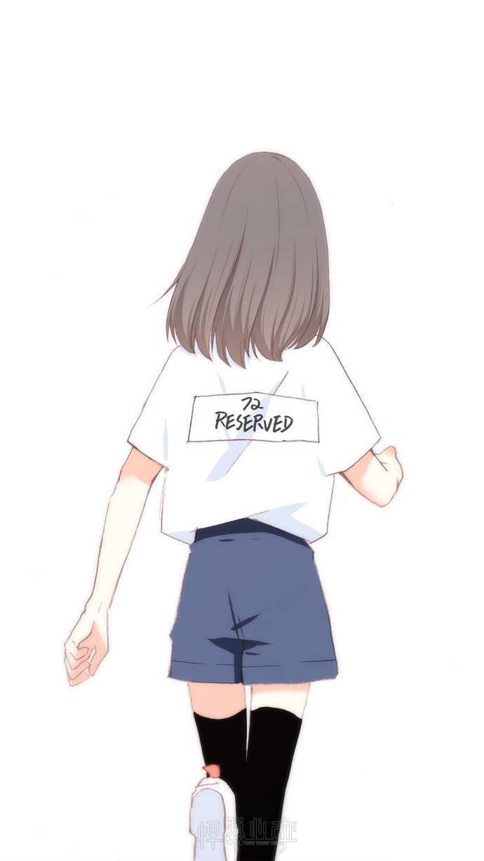 anime girl, gray hair, white tshirt, SD Phone Wallpaper