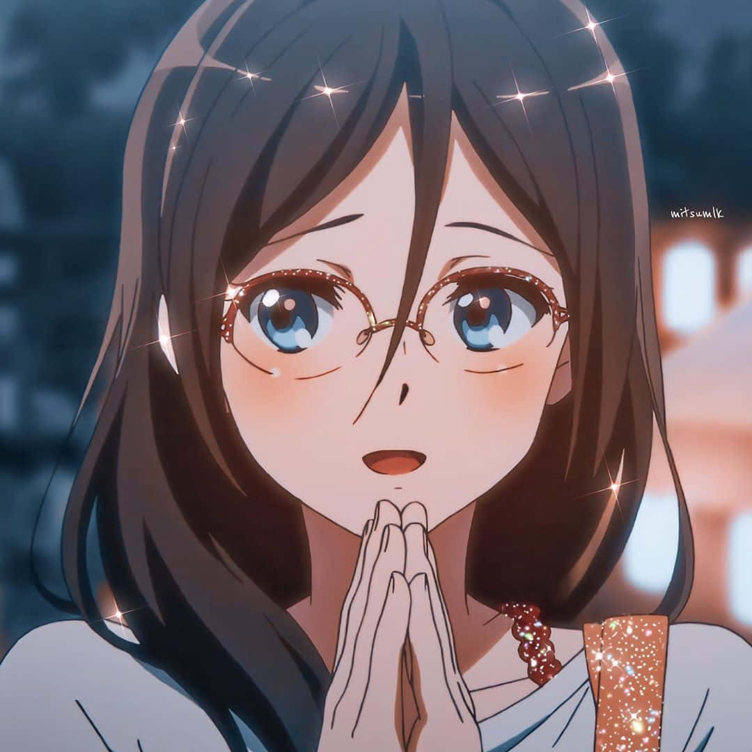 Anime Girls Pfp, blue eyes, glasses, SD Desktop Wallpaper