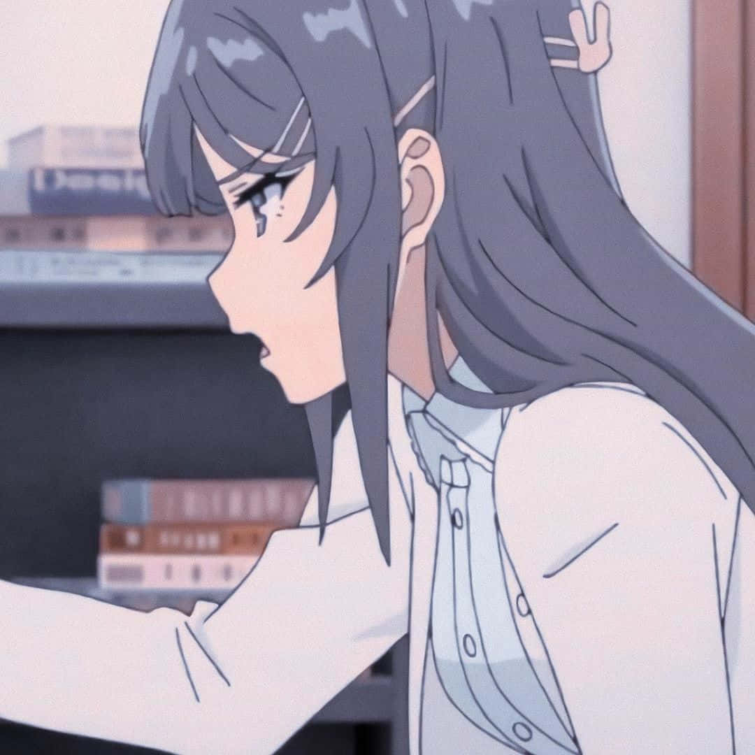 anime girls pfp, white coat, gray hair, SD Desktop Wallpaper