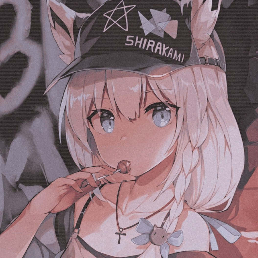 anime girls pfp, pink-haired, fox ears, SD Desktop Wallpaper