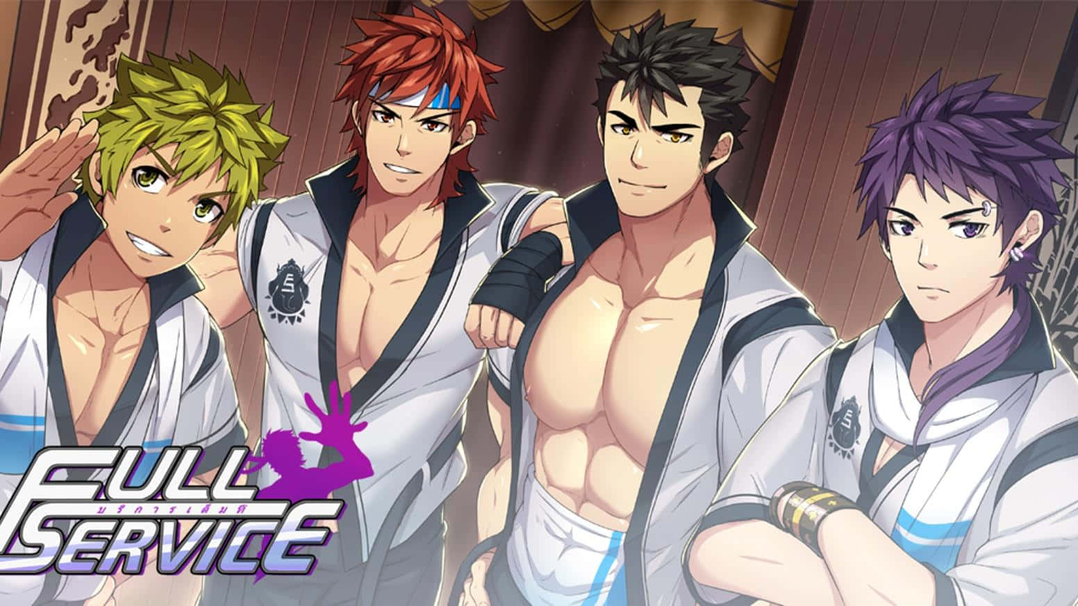 full service, anime characters, white martial arts uniforms, HD Desktop Wallpaper