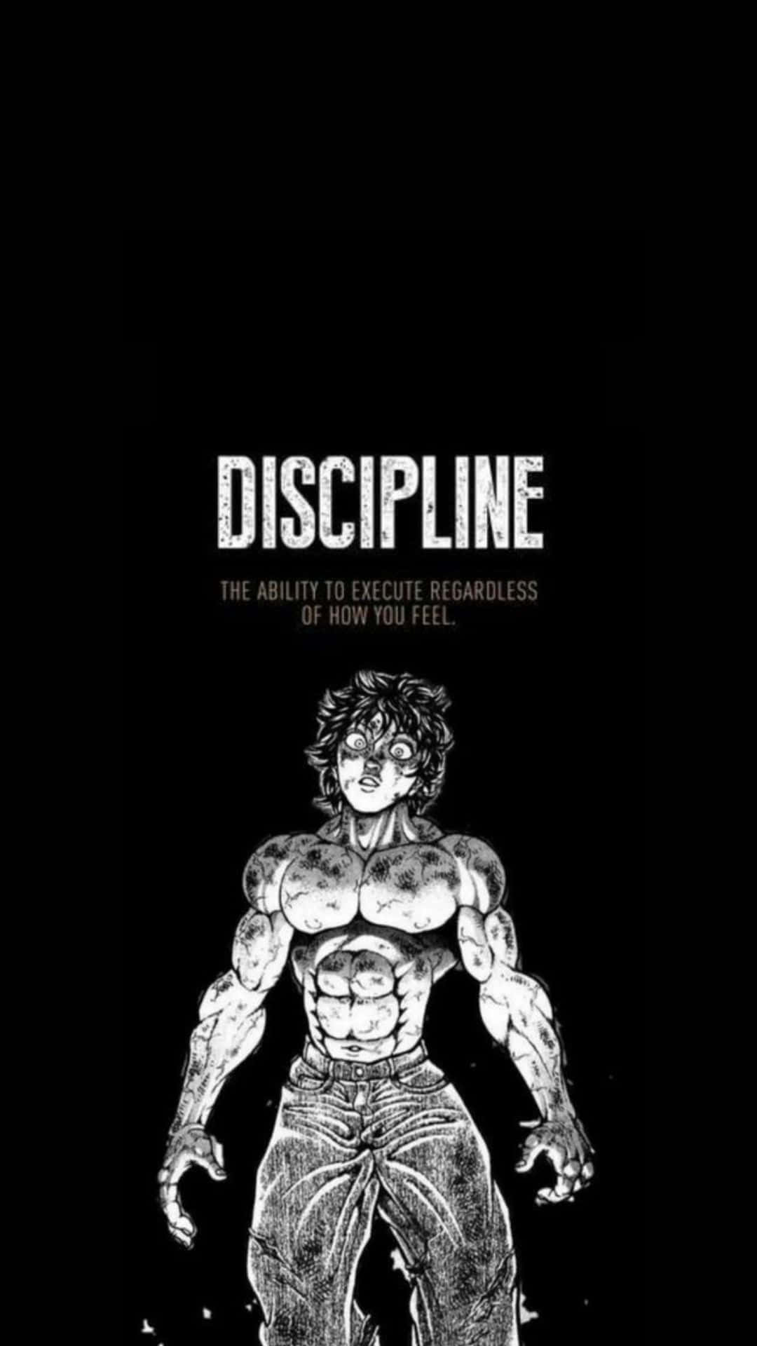 Anime Gym, discipline, muscular anime-style man, Full HD Phone Wallpaper