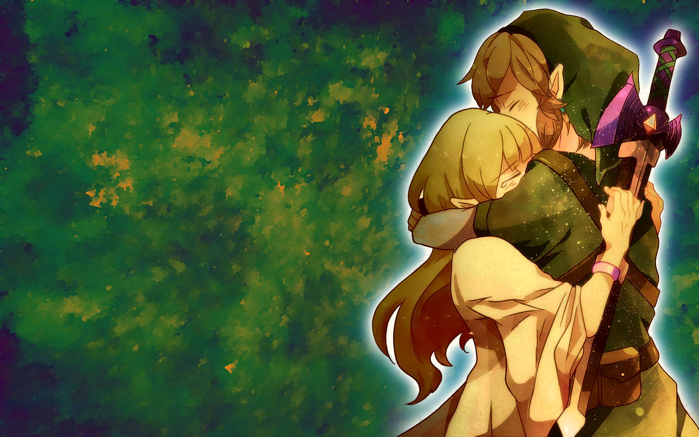 male dwarf, girl, anime-style couple, HD Desktop Wallpaper