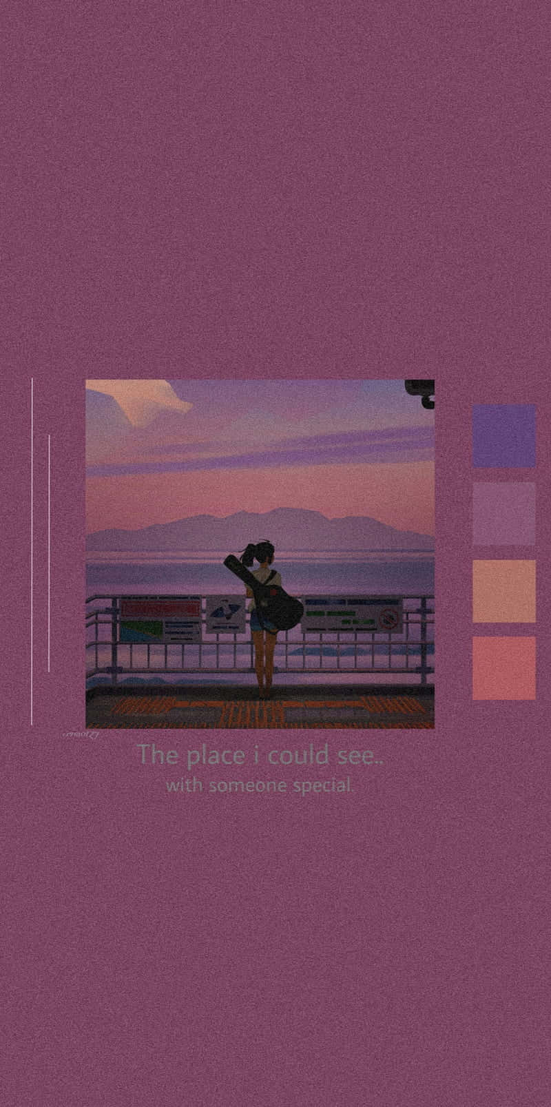 lofi anime girl, guitar, pier, HD Phone Wallpaper