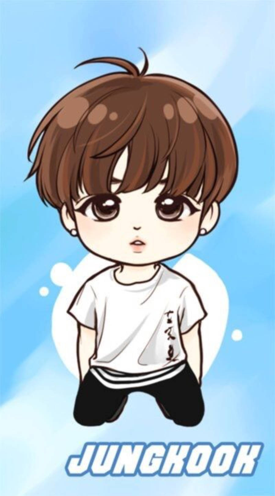 Anime Jungkook, blue aesthetic, chibi anime boy, HD Phone Wallpaper