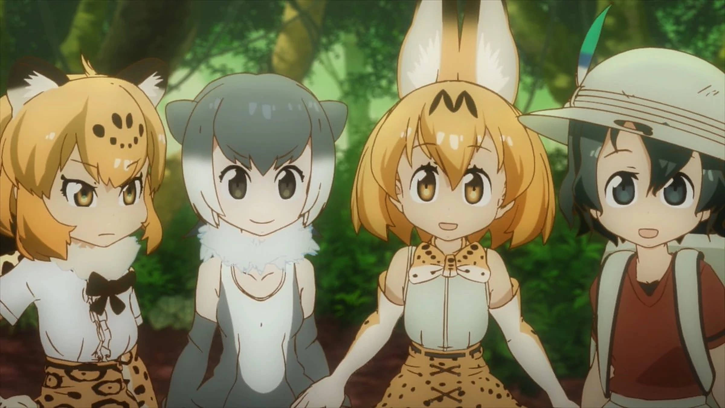 anime kids, animal costume, anime girls, Full HD Desktop Wallpaper