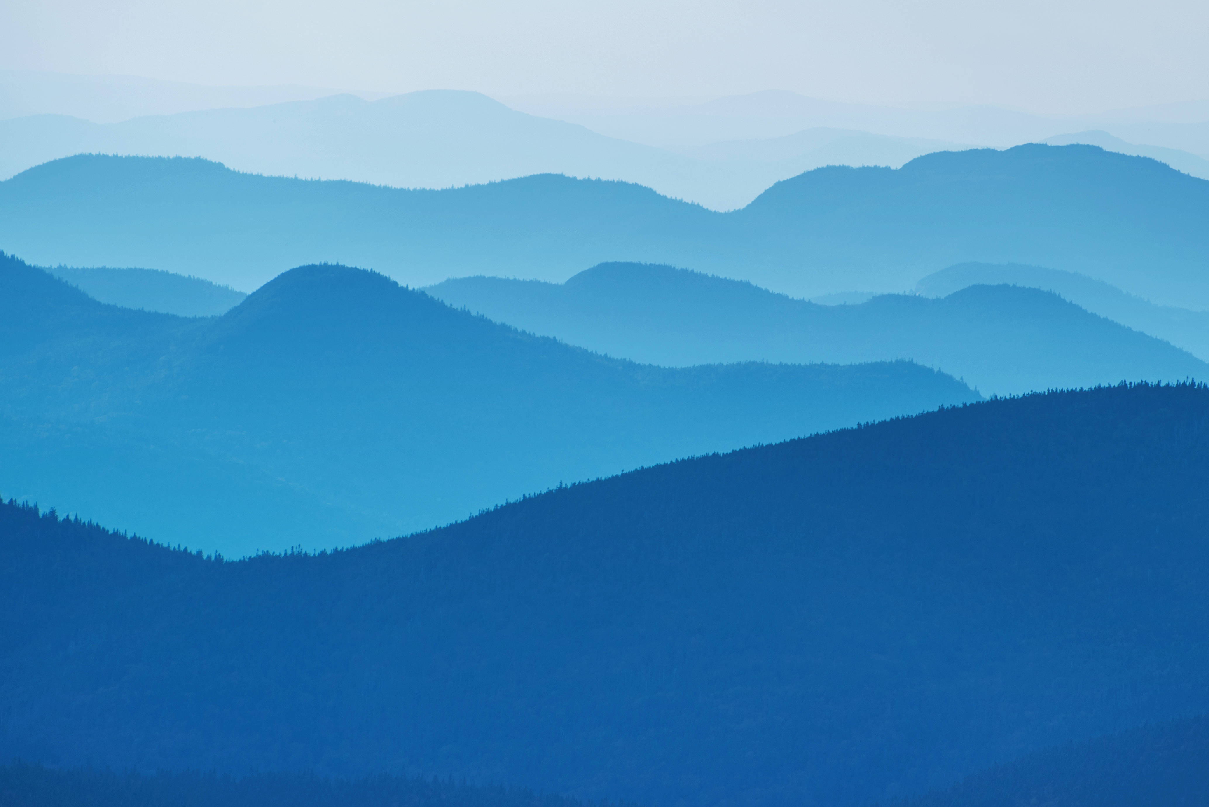 panoramic blue mountains, blue mountains, layered mountain ridges, 4K Desktop Wallpaper