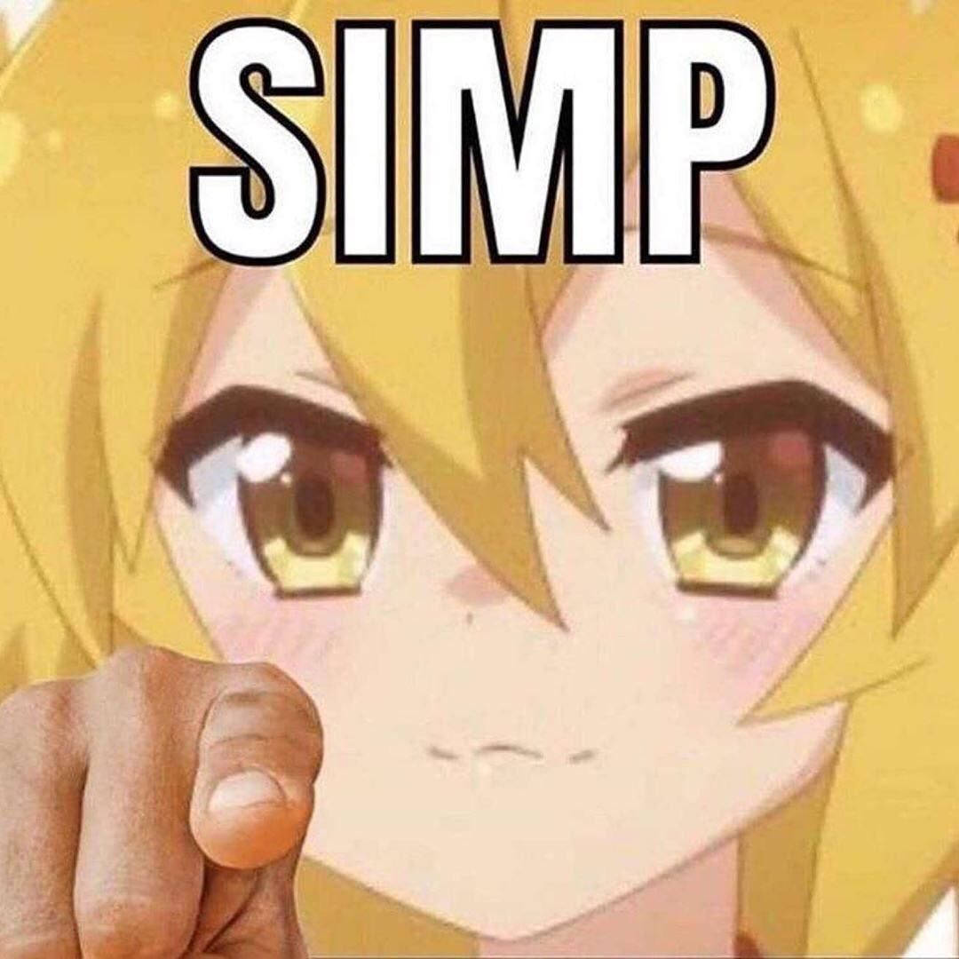 Anime Meme PFP Simp Police, anime girl, blonde hair, SD Desktop Wallpaper