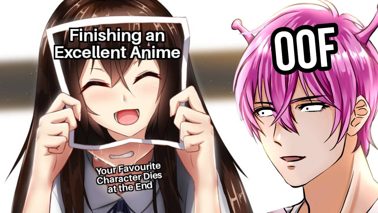 Anime girl, pink-haired boy, Finishing an Excellent Anime, HD Desktop Wallpaper