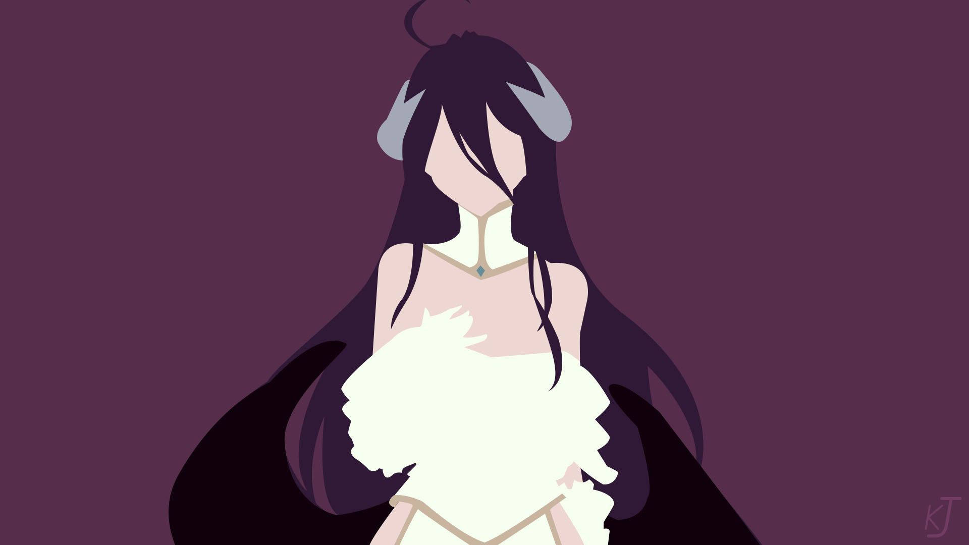 Silent Tranquility, minimalist anime art, dark hair, Full HD Desktop Wallpaper