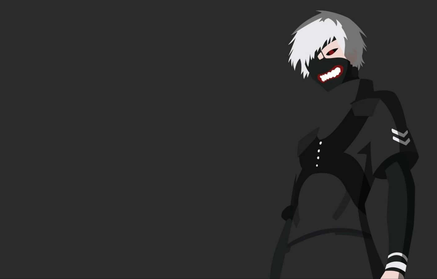 anime character, white hair, black mask, HD Desktop Wallpaper