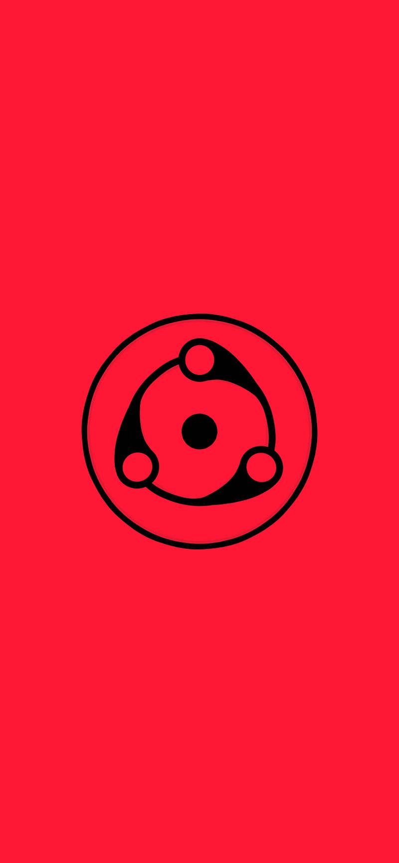 minimalist anime phone, mangekyou sharingan, black symbol, HD Phone Wallpaper