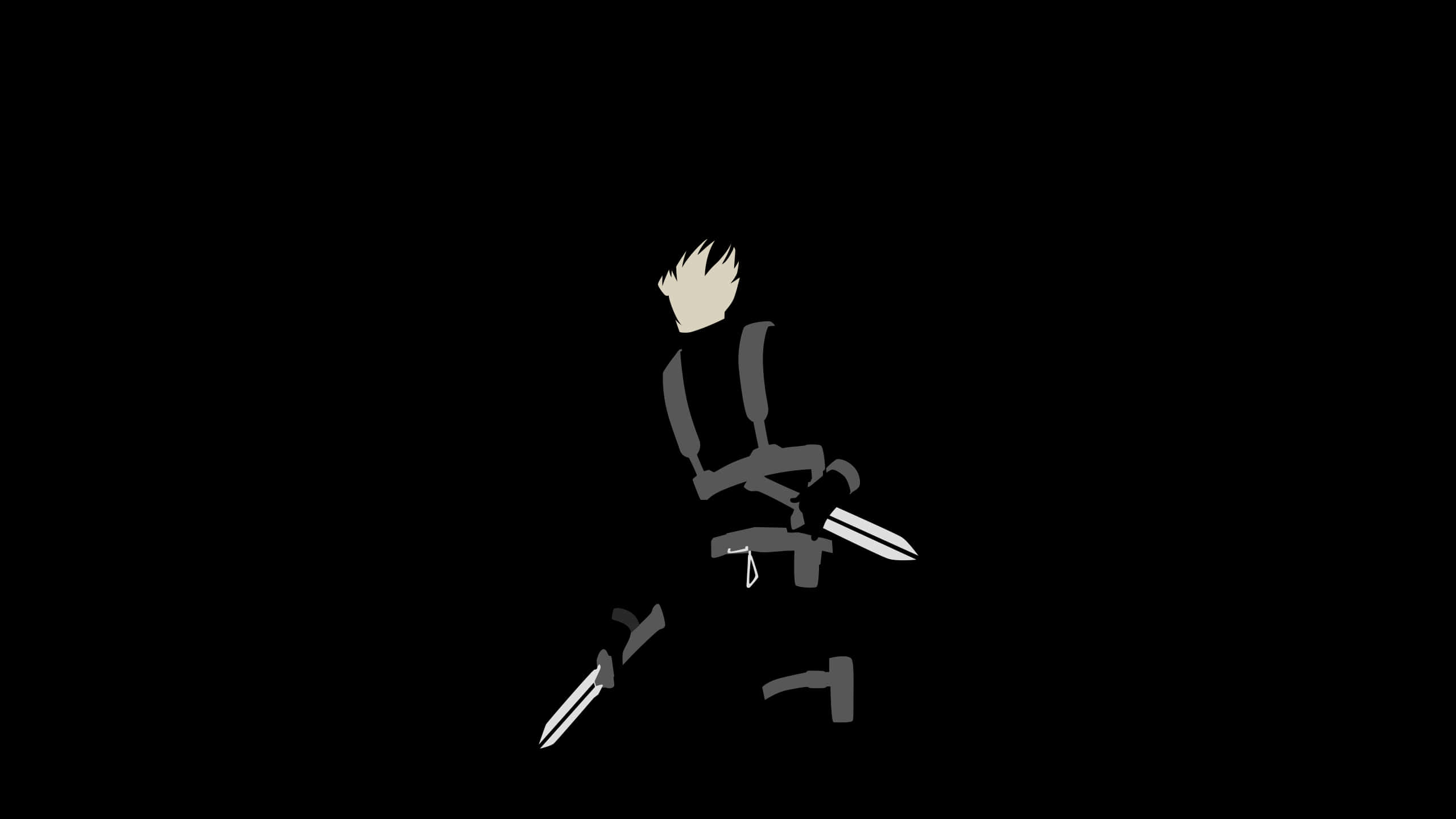 anime minimalist, kawaii-style character, crescent moon, 2K Desktop Wallpaper