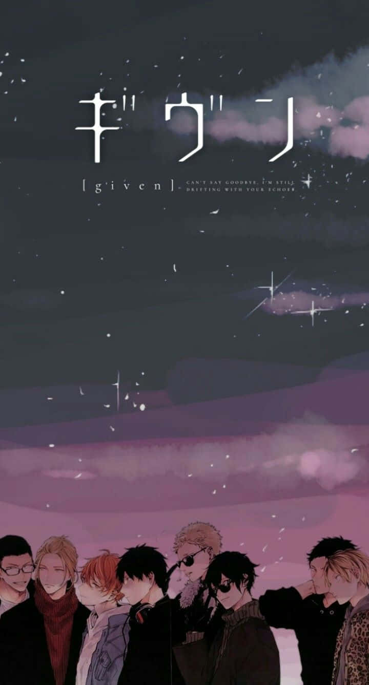 Given Anime, seven anime boys, starry twilight sky, HD Phone Wallpaper