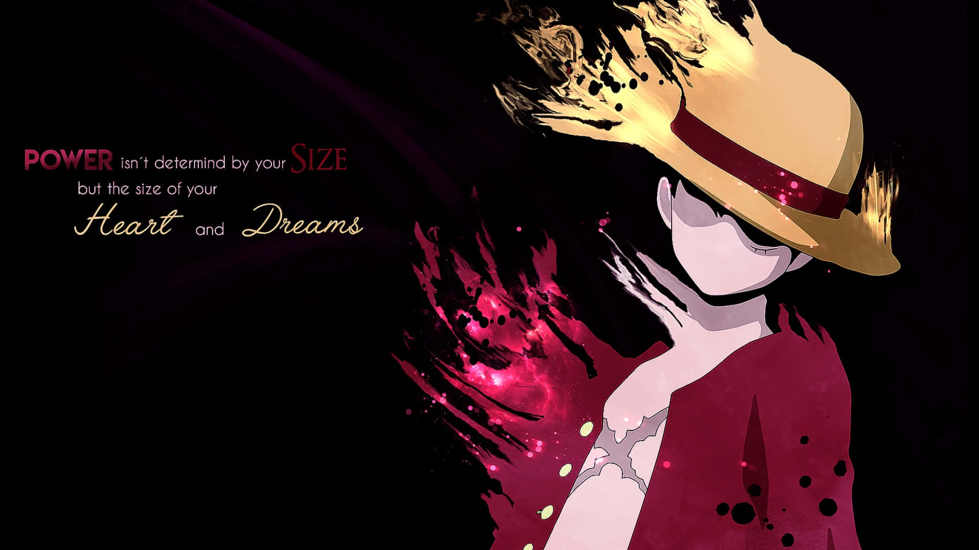 anime character, straw hat, red coat, Full HD Desktop Wallpaper