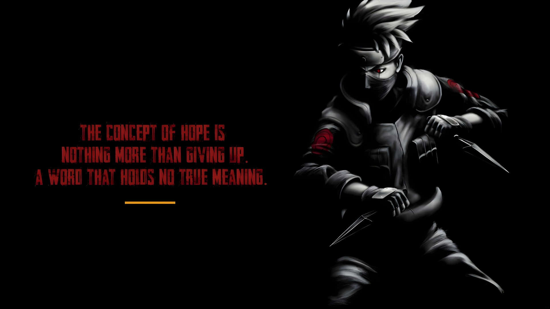 anime ninja, spiky white hair, red arm markings, Full HD Desktop Wallpaper