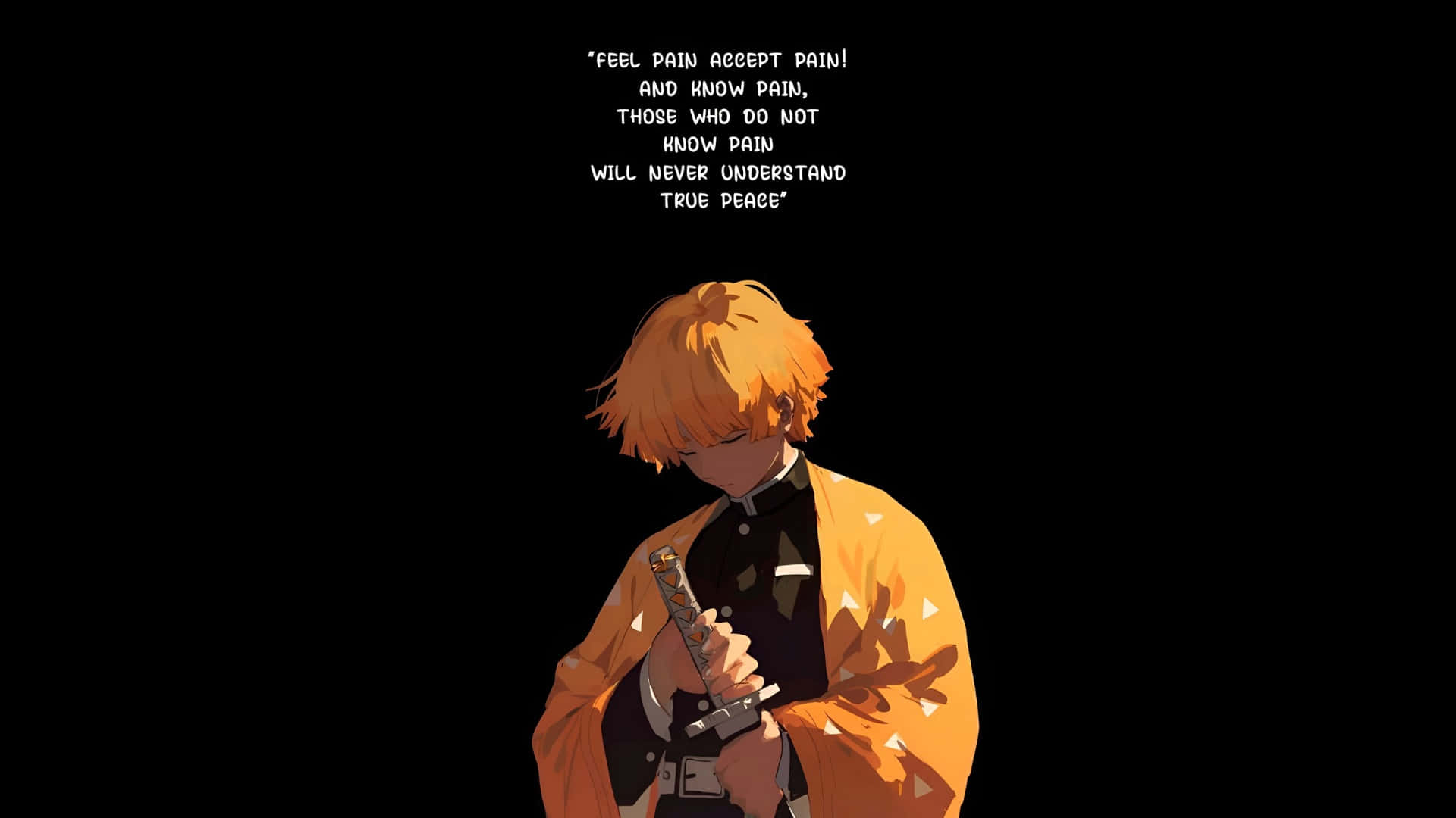 anime character, orange hair, sword, Full HD Desktop Wallpaper