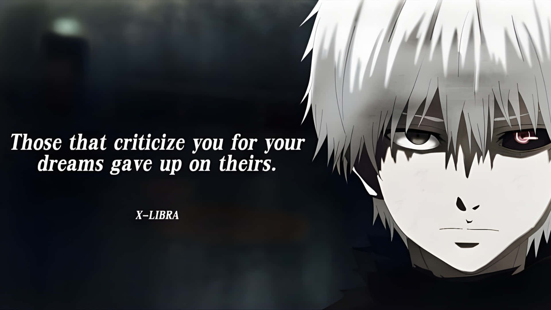 anime character, white hair, one red eye, Full HD Desktop Wallpaper