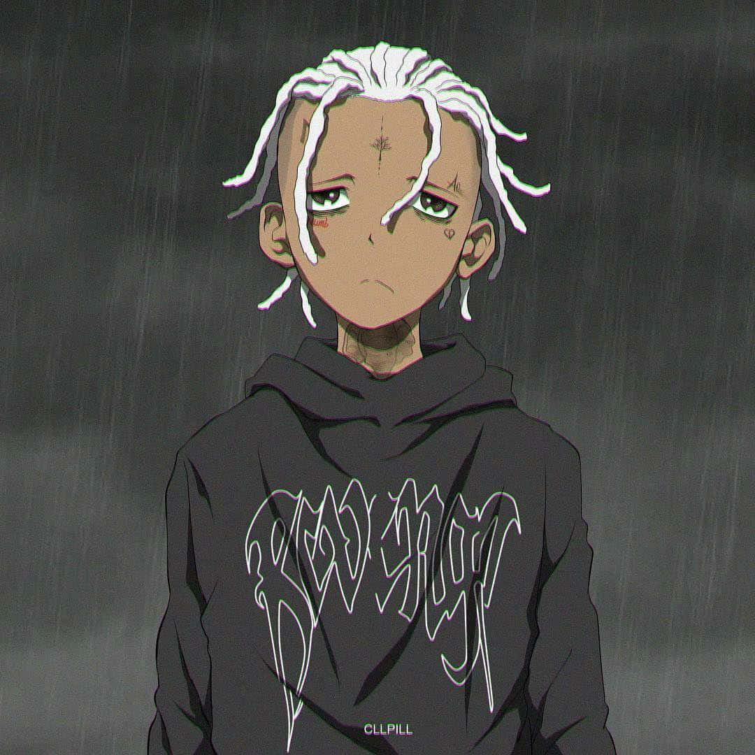 white dreadlocks, green eyes, heavy rain, SD Desktop Wallpaper