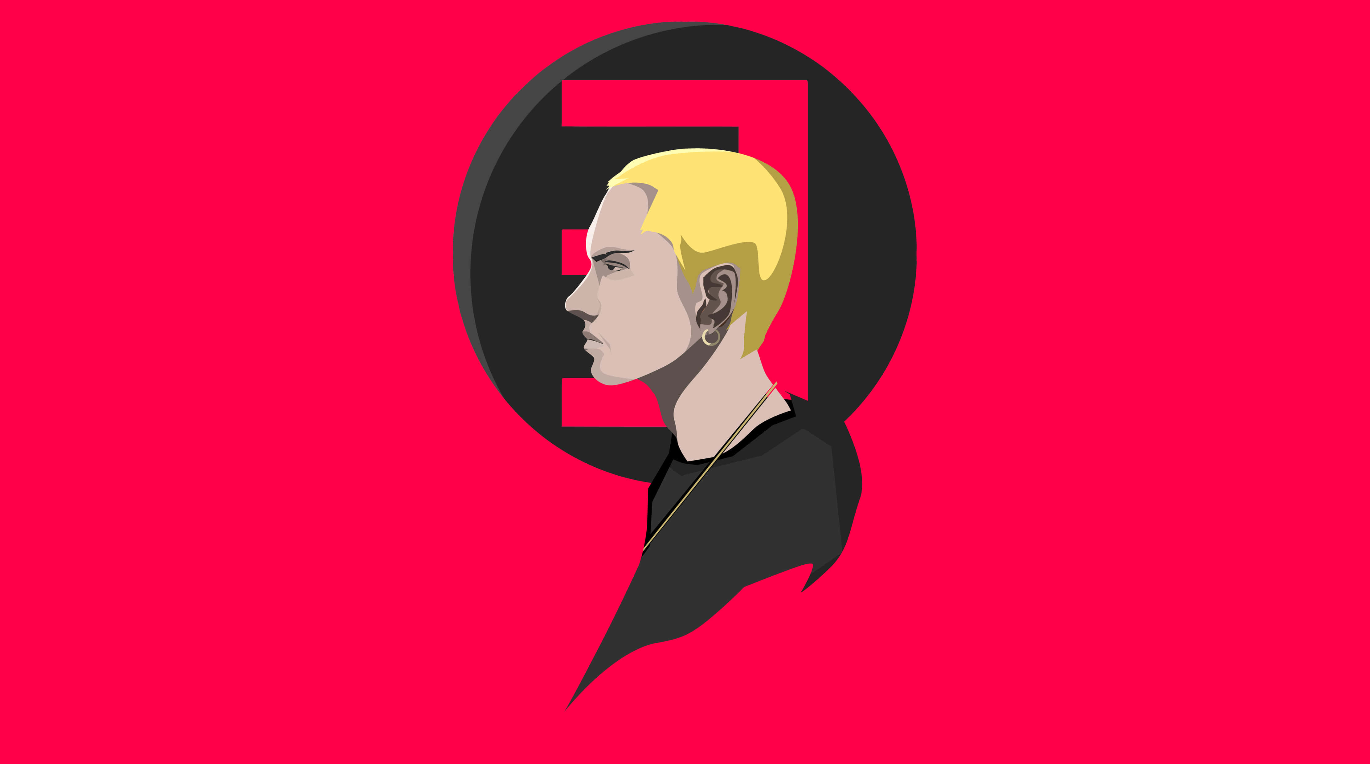 cartoon rapper, blonde man, profile, 4K Desktop Wallpaper
