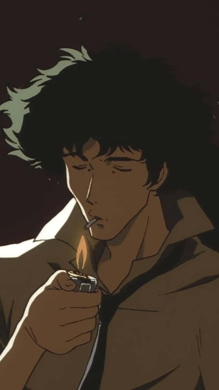 anime, cigarette, dark background, HD Phone Wallpaper