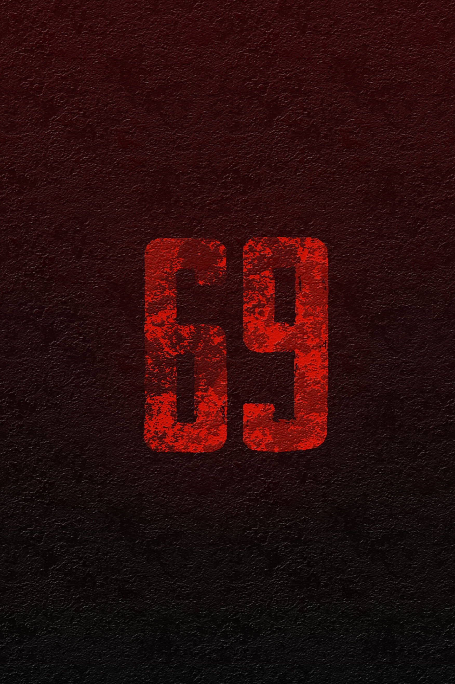 Anime Symbols 69, red aesthetic, distressed number 69, 2K Phone Wallpaper