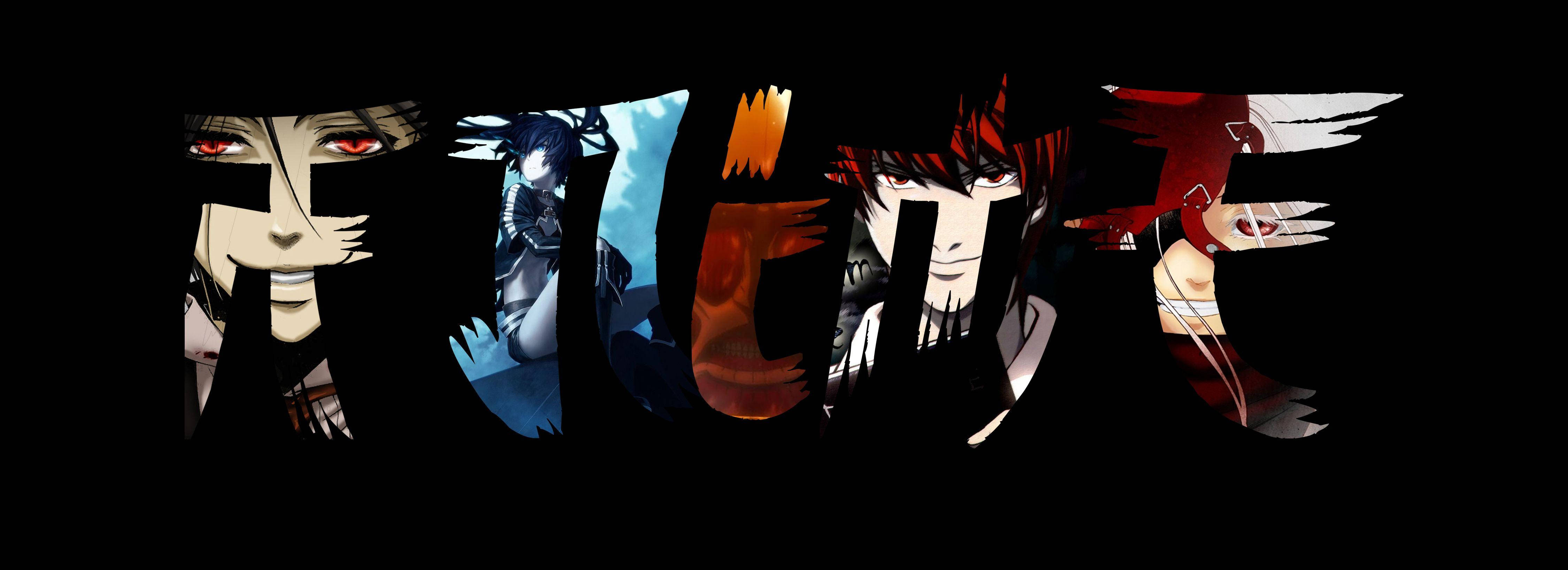 anime symbols, characters, logo, 4K Desktop Wallpaper