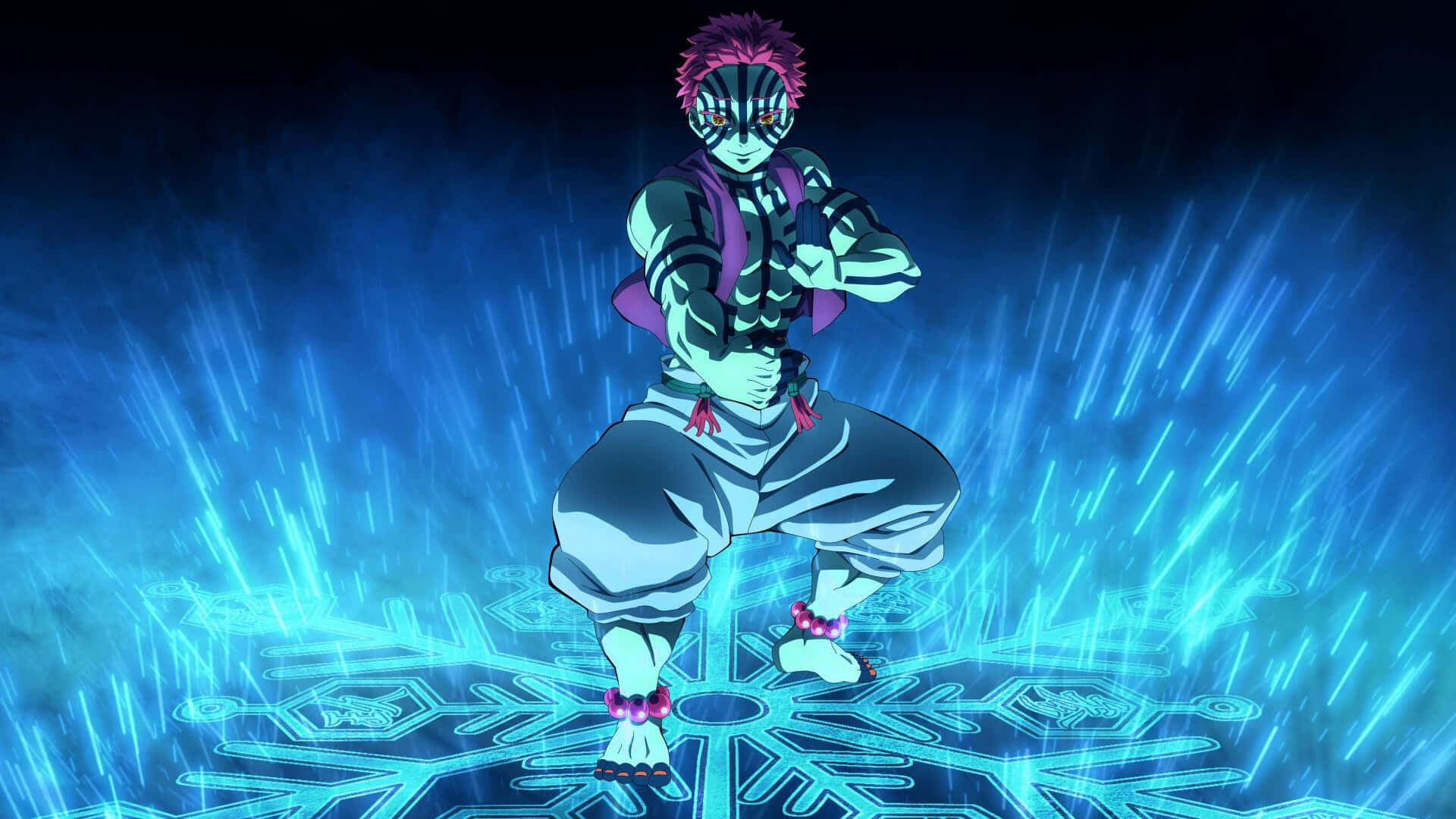 demonic aura, anime villain, pink hair, Full HD Desktop Wallpaper