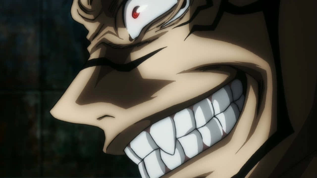 anime villain, evil smile, wide maniacal grin, HD Desktop Wallpaper