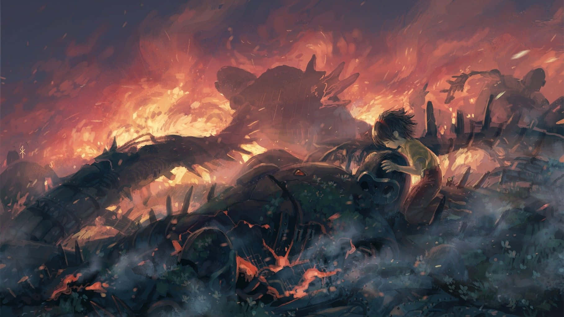 Anime War, child, small creature, HD Desktop Wallpaper