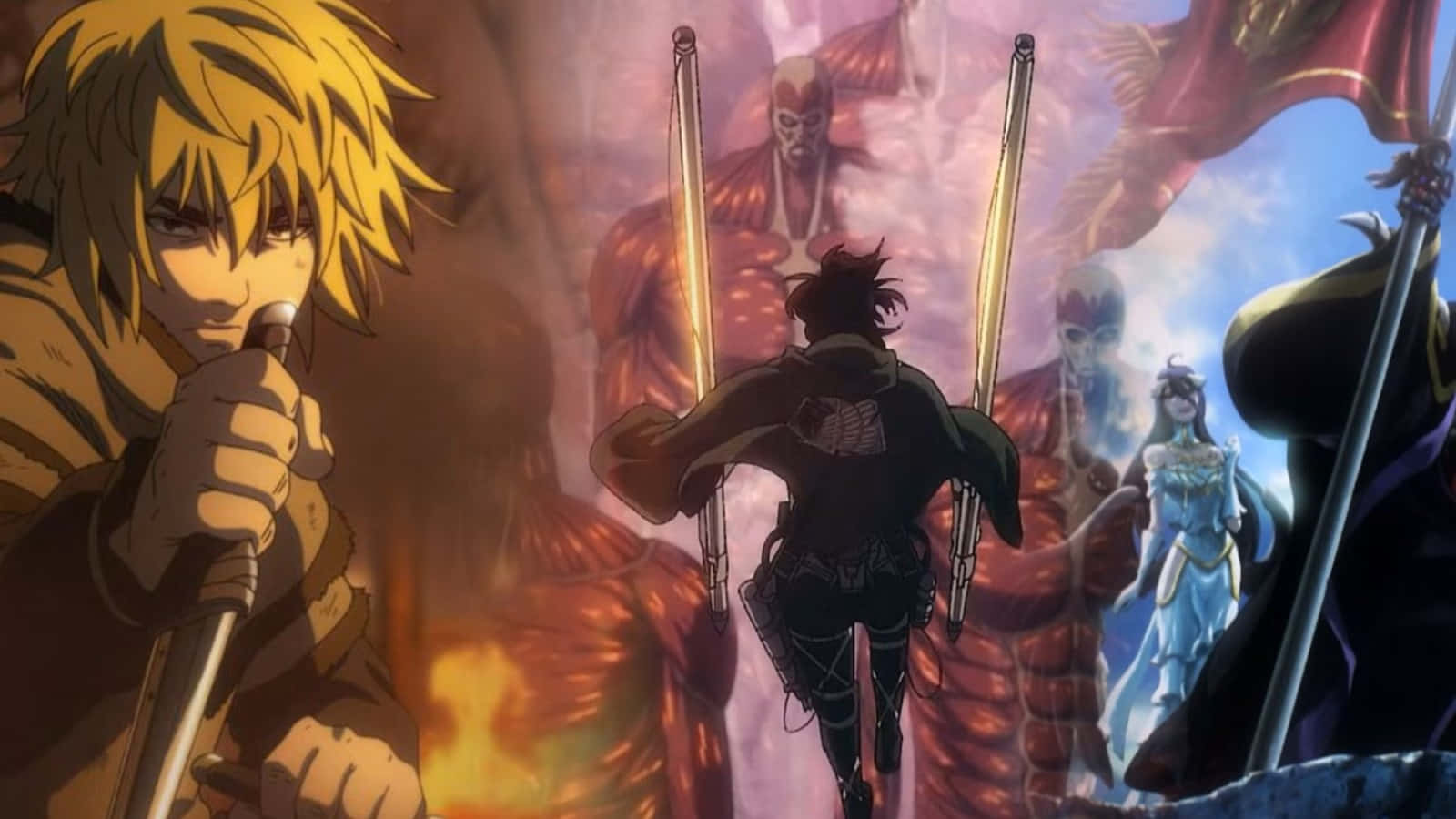 anime warrior, spiky blonde hair, sword, HD Desktop Wallpaper
