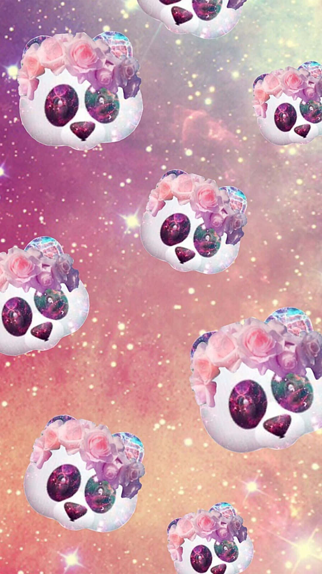 Animojis, panda heads, rose crowns, Full HD Phone Wallpaper