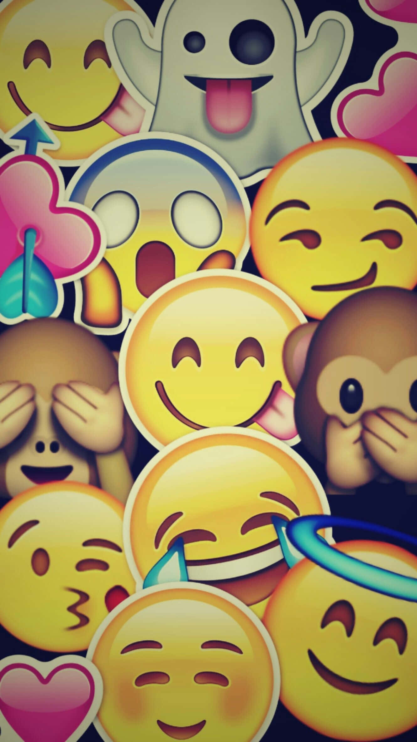 Animojis, emoji stickers, smiling faces, Full HD Phone Wallpaper