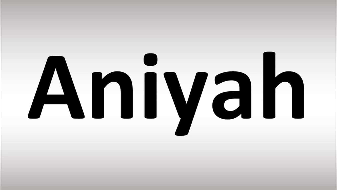 Aniyah, black text, name design, HD Desktop Wallpaper